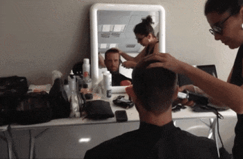 Арми сбривает голову для съемок "Мины" #3